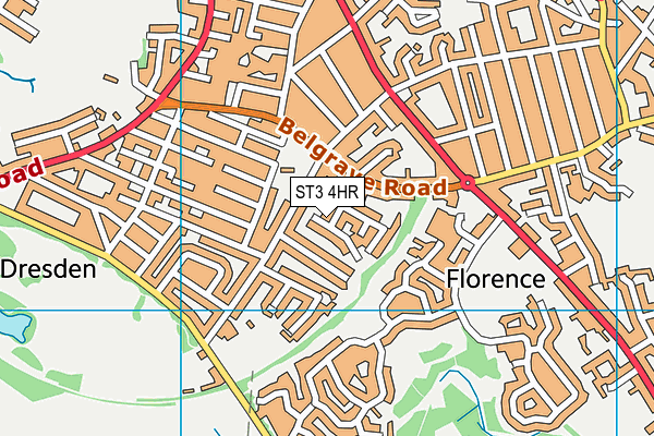 ST3 4HR map - OS VectorMap District (Ordnance Survey) ST3 4HR map - OS VectorMap District (Ordnance Survey)