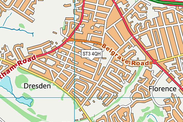 ST3 4QH map - OS VectorMap District (Ordnance Survey) ST3 4QH map - OS VectorMap District (Ordnance Survey)