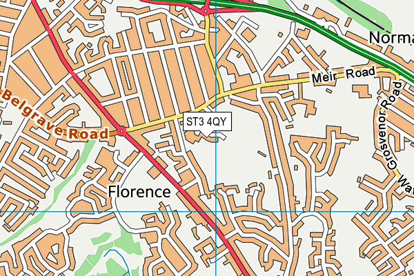 ST3 4QY map - OS VectorMap District (Ordnance Survey) ST3 4QY map - OS VectorMap District (Ordnance Survey)