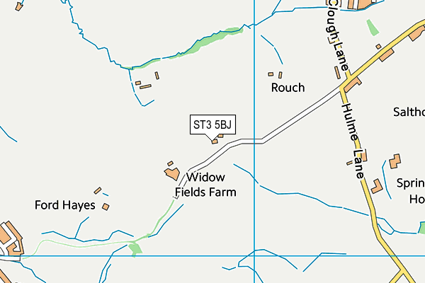 ST3 5BJ map - OS VectorMap District (Ordnance Survey) ST3 5BJ map - OS VectorMap District (Ordnance Survey)