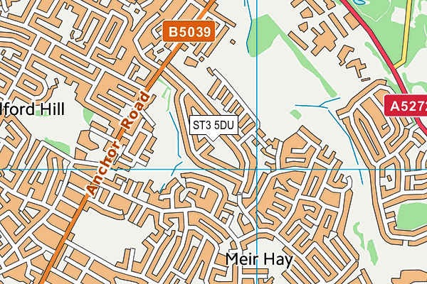ST3 5DU map - OS VectorMap District (Ordnance Survey) ST3 5DU map - OS VectorMap District (Ordnance Survey)