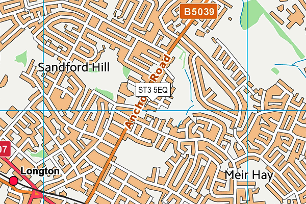 ST3 5EQ map - OS VectorMap District (Ordnance Survey) ST3 5EQ map - OS VectorMap District (Ordnance Survey)