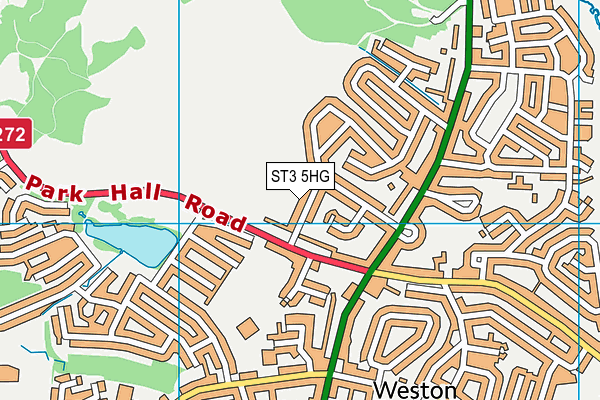 ST3 5HG map - OS VectorMap District (Ordnance Survey) ST3 5HG map - OS VectorMap District (Ordnance Survey)