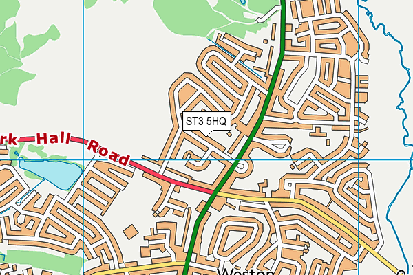 ST3 5HQ map - OS VectorMap District (Ordnance Survey) ST3 5HQ map - OS VectorMap District (Ordnance Survey)