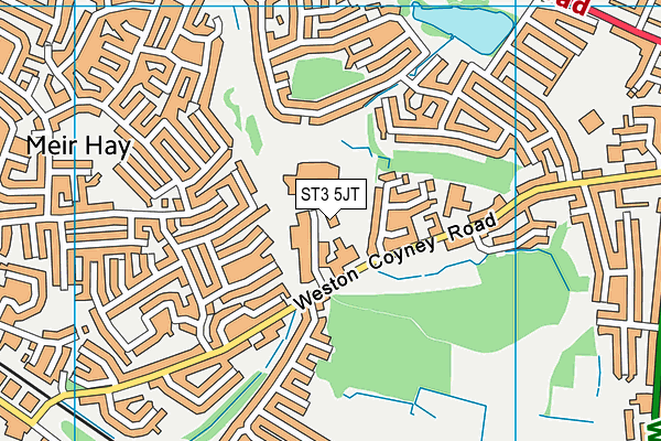 ST3 5JT map - OS VectorMap District (Ordnance Survey) ST3 5JT map - OS VectorMap District (Ordnance Survey)