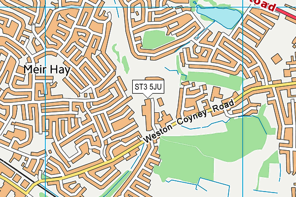 ST3 5JU map - OS VectorMap District (Ordnance Survey) ST3 5JU map - OS VectorMap District (Ordnance Survey)