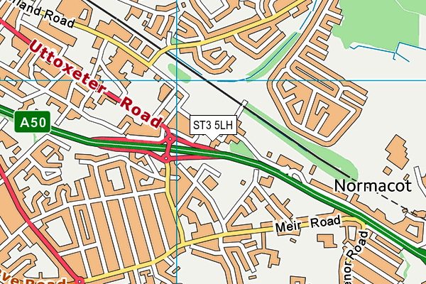 ST3 5LH map - OS VectorMap District (Ordnance Survey) ST3 5LH map - OS VectorMap District (Ordnance Survey)