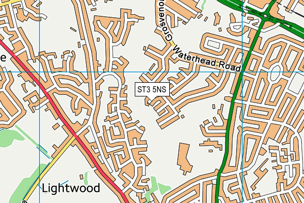 ST3 5NS map - OS VectorMap District (Ordnance Survey) ST3 5NS map - OS VectorMap District (Ordnance Survey)