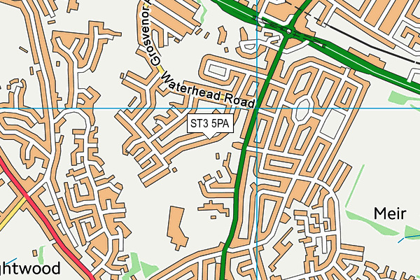 ST3 5PA map - OS VectorMap District (Ordnance Survey) ST3 5PA map - OS VectorMap District (Ordnance Survey)