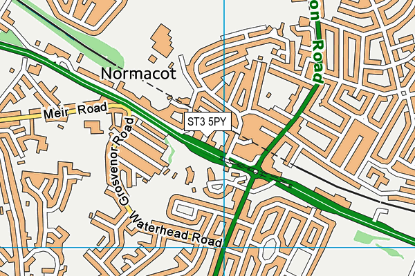 ST3 5PY map - OS VectorMap District (Ordnance Survey) ST3 5PY map - OS VectorMap District (Ordnance Survey)