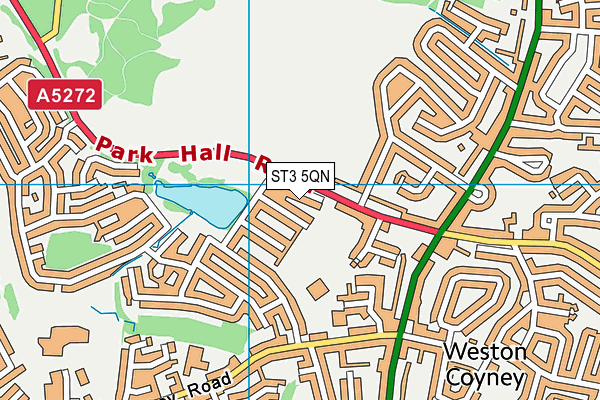 ST3 5QN map - OS VectorMap District (Ordnance Survey) ST3 5QN map - OS VectorMap District (Ordnance Survey)