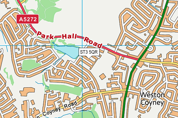 ST3 5QR map - OS VectorMap District (Ordnance Survey) ST3 5QR map - OS VectorMap District (Ordnance Survey)
