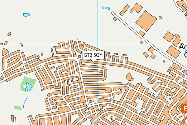 ST3 5QY map - OS VectorMap District (Ordnance Survey) ST3 5QY map - OS VectorMap District (Ordnance Survey)
