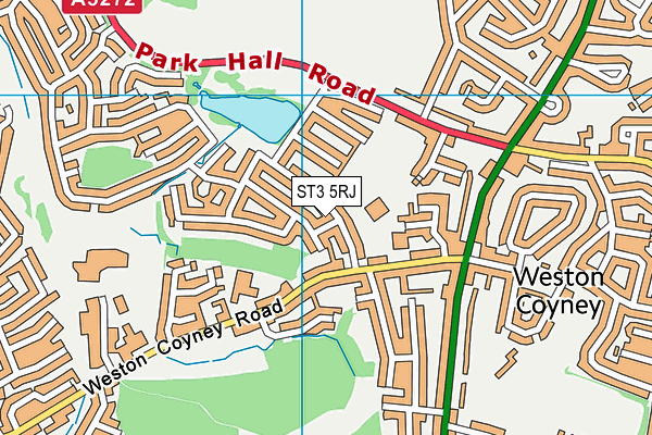 ST3 5RJ map - OS VectorMap District (Ordnance Survey) ST3 5RJ map - OS VectorMap District (Ordnance Survey)