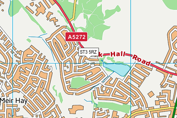 ST3 5RZ map - OS VectorMap District (Ordnance Survey) ST3 5RZ map - OS VectorMap District (Ordnance Survey)