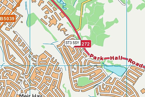 ST3 5SY map - OS VectorMap District (Ordnance Survey) ST3 5SY map - OS VectorMap District (Ordnance Survey)