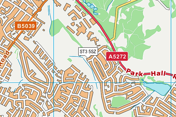 ST3 5SZ map - OS VectorMap District (Ordnance Survey) ST3 5SZ map - OS VectorMap District (Ordnance Survey)