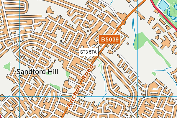 ST3 5TA map - OS VectorMap District (Ordnance Survey) ST3 5TA map - OS VectorMap District (Ordnance Survey)