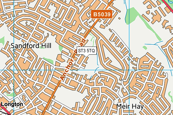 ST3 5TQ map - OS VectorMap District (Ordnance Survey) ST3 5TQ map - OS VectorMap District (Ordnance Survey)