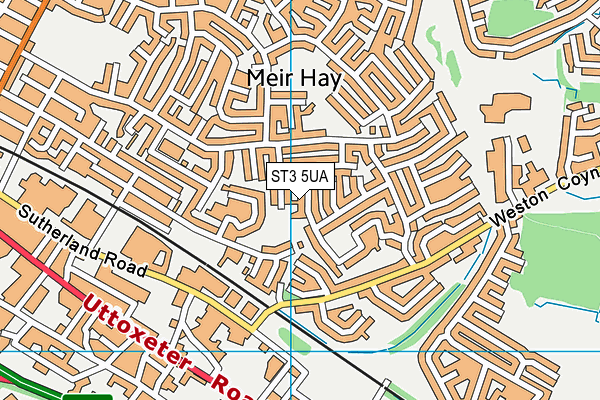 ST3 5UA map - OS VectorMap District (Ordnance Survey) ST3 5UA map - OS VectorMap District (Ordnance Survey)