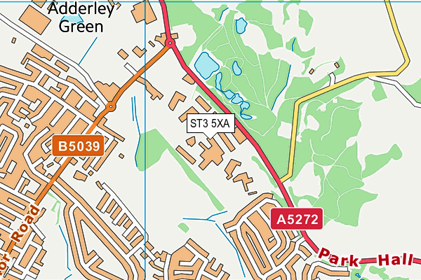 ST3 5XA map - OS VectorMap District (Ordnance Survey) ST3 5XA map - OS VectorMap District (Ordnance Survey)