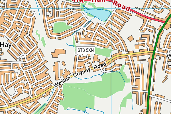 ST3 5XN map - OS VectorMap District (Ordnance Survey) ST3 5XN map - OS VectorMap District (Ordnance Survey)