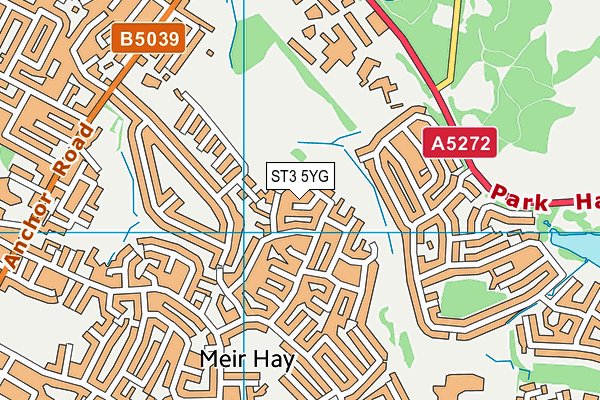 ST3 5YG map - OS VectorMap District (Ordnance Survey) ST3 5YG map - OS VectorMap District (Ordnance Survey)