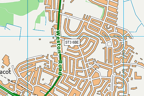 ST3 6BE map - OS VectorMap District (Ordnance Survey) ST3 6BE map - OS VectorMap District (Ordnance Survey)