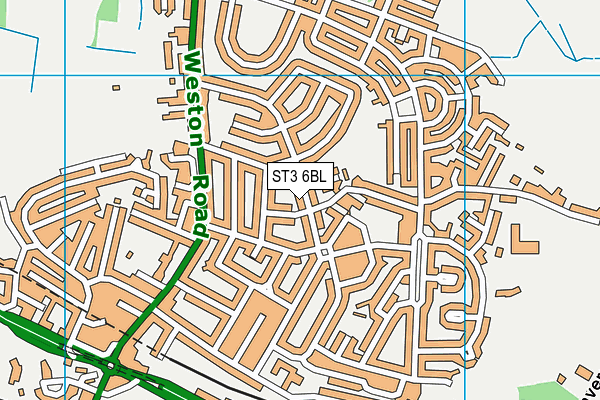 ST3 6BL map - OS VectorMap District (Ordnance Survey) ST3 6BL map - OS VectorMap District (Ordnance Survey)