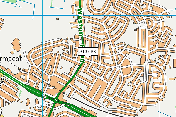 ST3 6BX map - OS VectorMap District (Ordnance Survey) ST3 6BX map - OS VectorMap District (Ordnance Survey)