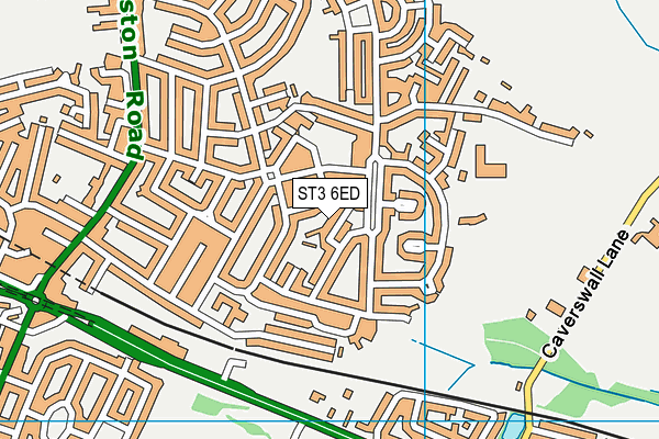 ST3 6ED map - OS VectorMap District (Ordnance Survey) ST3 6ED map - OS VectorMap District (Ordnance Survey)
