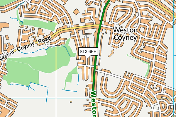 ST3 6EH map - OS VectorMap District (Ordnance Survey) ST3 6EH map - OS VectorMap District (Ordnance Survey)