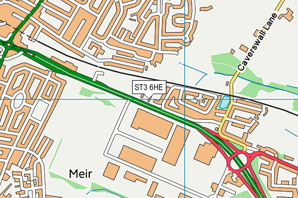 ST3 6HE map - OS VectorMap District (Ordnance Survey) ST3 6HE map - OS VectorMap District (Ordnance Survey)