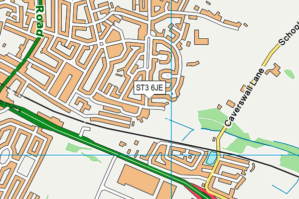 ST3 6JE map - OS VectorMap District (Ordnance Survey) ST3 6JE map - OS VectorMap District (Ordnance Survey)