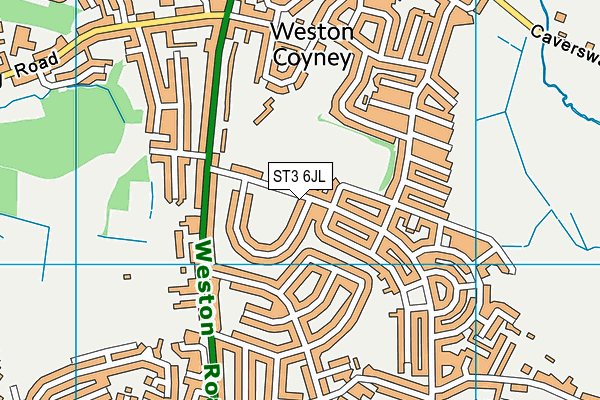 ST3 6JL map - OS VectorMap District (Ordnance Survey) ST3 6JL map - OS VectorMap District (Ordnance Survey)
