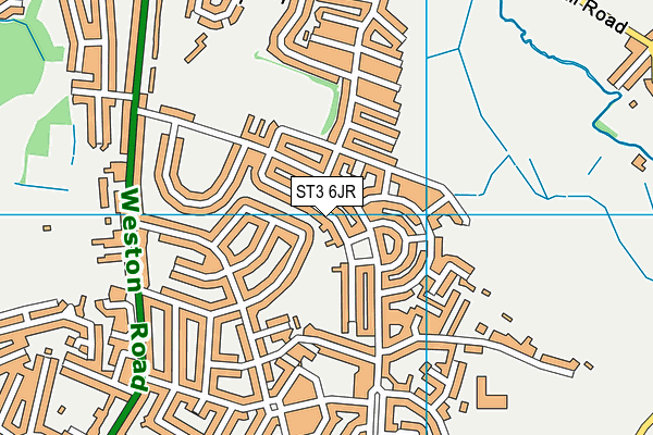 ST3 6JR map - OS VectorMap District (Ordnance Survey) ST3 6JR map - OS VectorMap District (Ordnance Survey)