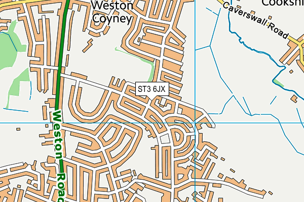 ST3 6JX map - OS VectorMap District (Ordnance Survey) ST3 6JX map - OS VectorMap District (Ordnance Survey)