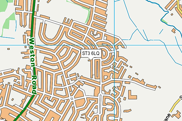 ST3 6LQ map - OS VectorMap District (Ordnance Survey) ST3 6LQ map - OS VectorMap District (Ordnance Survey)