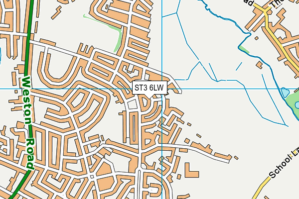 ST3 6LW map - OS VectorMap District (Ordnance Survey) ST3 6LW map - OS VectorMap District (Ordnance Survey)