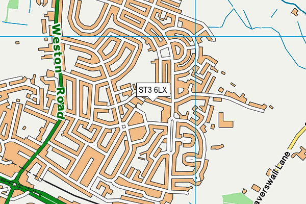 ST3 6LX map - OS VectorMap District (Ordnance Survey) ST3 6LX map - OS VectorMap District (Ordnance Survey)