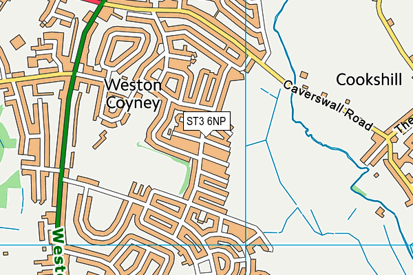 ST3 6NP map - OS VectorMap District (Ordnance Survey)