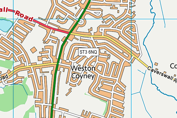 ST3 6NQ map - OS VectorMap District (Ordnance Survey)