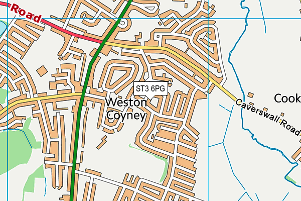 ST3 6PG map - OS VectorMap District (Ordnance Survey) ST3 6PG map - OS VectorMap District (Ordnance Survey)