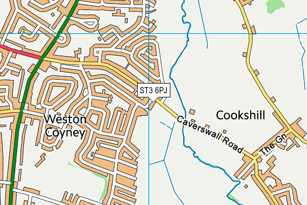 ST3 6PJ map - OS VectorMap District (Ordnance Survey) ST3 6PJ map - OS VectorMap District (Ordnance Survey)