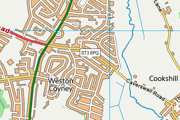 ST3 6PQ map - OS VectorMap District (Ordnance Survey) ST3 6PQ map - OS VectorMap District (Ordnance Survey)