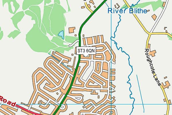 ST3 6QN map - OS VectorMap District (Ordnance Survey) ST3 6QN map - OS VectorMap District (Ordnance Survey)