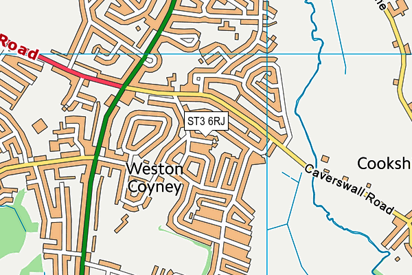 ST3 6RJ map - OS VectorMap District (Ordnance Survey) ST3 6RJ map - OS VectorMap District (Ordnance Survey)