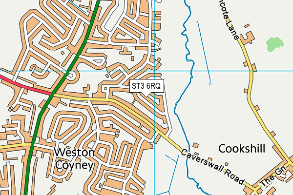 ST3 6RQ map - OS VectorMap District (Ordnance Survey) ST3 6RQ map - OS VectorMap District (Ordnance Survey)