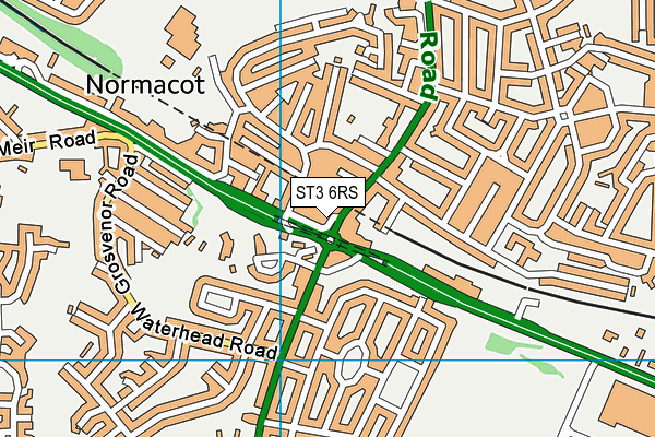 ST3 6RS map - OS VectorMap District (Ordnance Survey) ST3 6RS map - OS VectorMap District (Ordnance Survey)