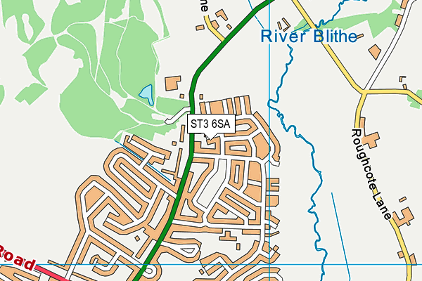 ST3 6SA map - OS VectorMap District (Ordnance Survey) ST3 6SA map - OS VectorMap District (Ordnance Survey)